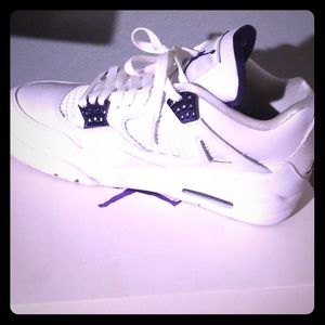 Metallic purple Jordan 4’s